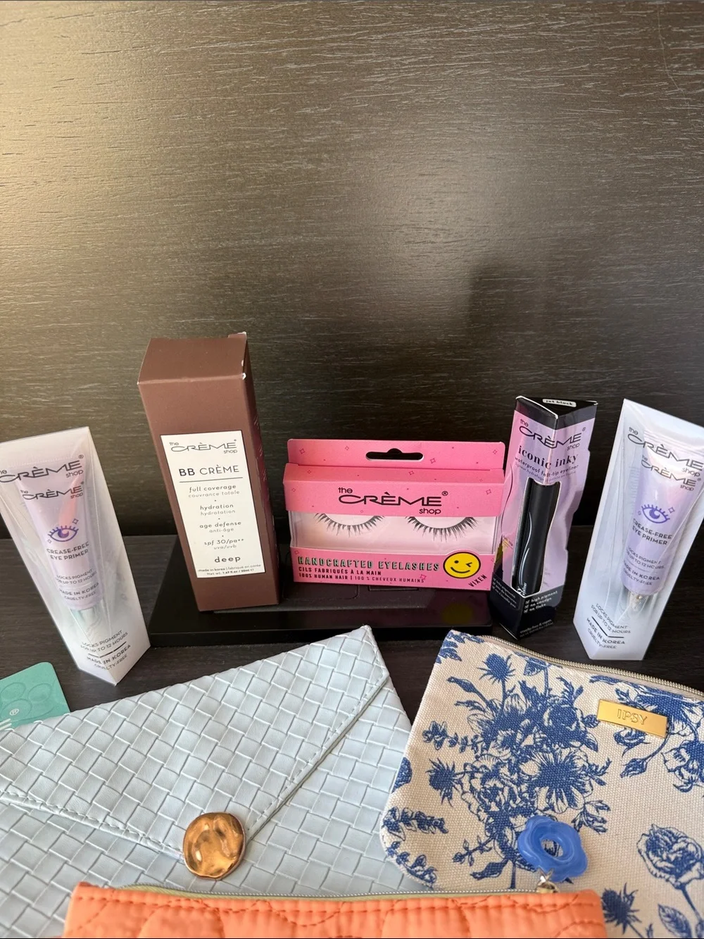 Creme shop bundle and 3 ipsy bags